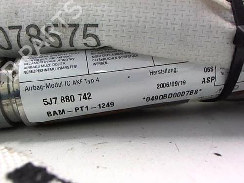 Left curtain airbag SKODA ROOMSTER (5J7) 1.9 TDI | BP20411246C11 