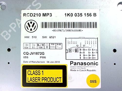 Radio VW GOLF VI (5K1) 2.0 TDI | BP20403059E6 
