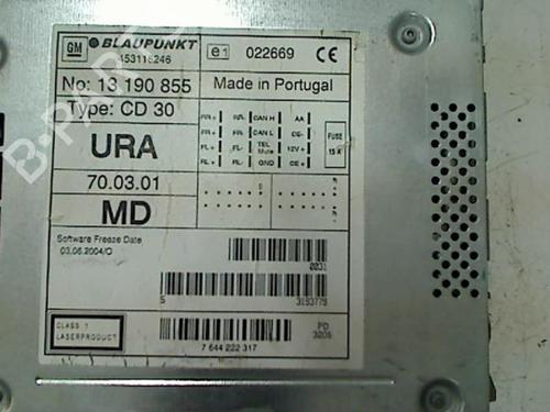 Bilradio OPEL MERIVA A MPV (X03) 1.3 CDTI (E75) | BP20458402E6 