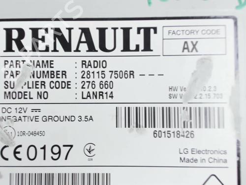 Radio RENAULT MEGANE IV Hatchback (B9A/M/N_) 1.2 TCe 130 (B9MR) | BP31053274E6 - Image 2