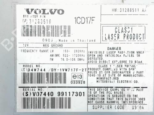 Radio VOLVO V50 (545) 1.6 D | BP20390361E6 