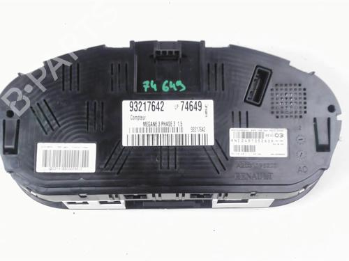 Instrument cluster RENAULT MEGANE III Hatchback (BZ0/1_, B3_) 1.5 dCi (BZ09, BZ0D, BZ1W, BZ29, BZ14) | BP20418448C47 