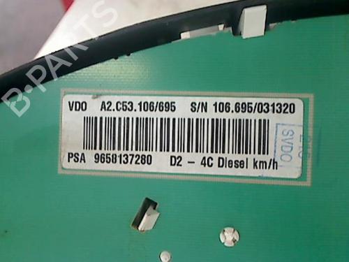 Used Instrument cluster Instrument cluster PEUGEOT 407 (6D_) 1.6 HDi 110 (6D9HZC, 6D9HYC) (109 hp) 20460306 20460306