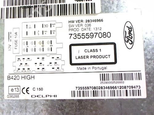 Radio FORD KA (RU8) 1.3 TDCi | BP20391803E6 