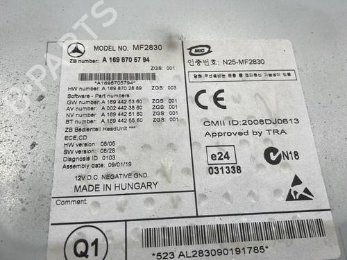 Radio MERCEDES-BENZ B-CLASS Sports Tourer (W245) B 180 CDI (245.207) | BP23779024E6