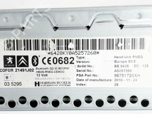 Radio PEUGEOT 5008 (0U_, 0E_) 1.6 HDi | BP32396801E6