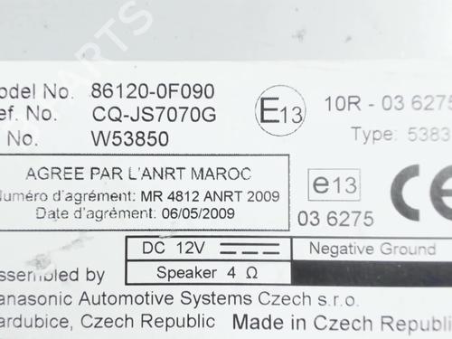 Used Radio Radio TOYOTA VERSO (_R2_) 2.0 D-4D (AUR20_, AUR20R) (126 hp) 27804533 27804533