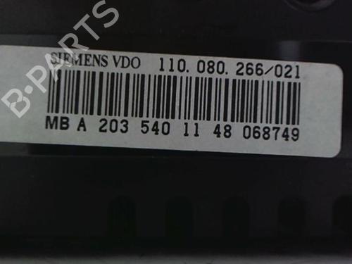 Used Instrument cluster Instrument cluster MERCEDES-BENZ C-CLASS Coupe (CL203) C 220 CDI (203.708) (150 hp) 20474318 20474318