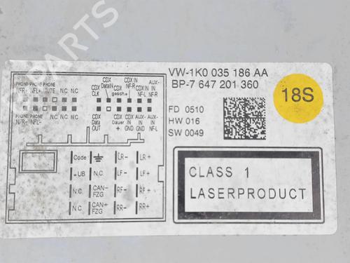 Used Radio Radio VW TOURAN (1T1, 1T2) 1.9 TDI (105 hp) 20420544 20420544