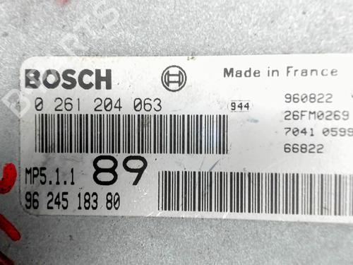 Engine control unit (ECU) PEUGEOT 406 (8B) 1.8 16V | BP29374907M57 