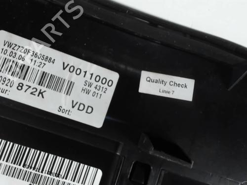 Instrument cluster VW GOLF V (1K1) 1.9 TDI | BP29844273C47 