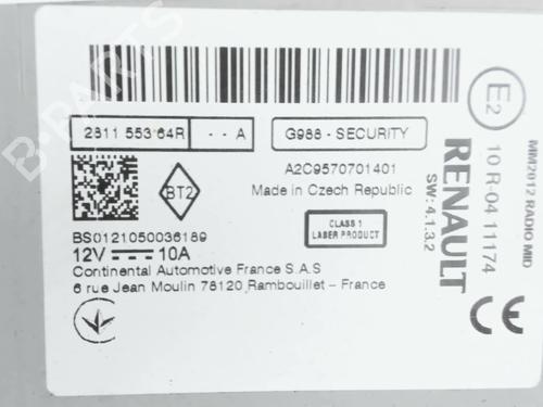 Radio RENAULT KANGOO Express (FW0/1_) 1.5 dCi 95 (FW16) | BP29638915E6 