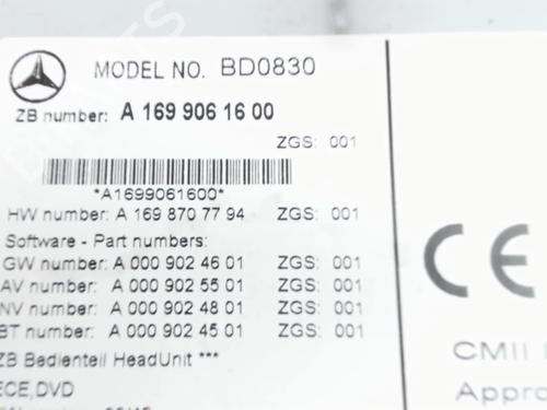 Radio MERCEDES-BENZ B-CLASS Sports Tourer (W245) B 180 (245.232) | BP26642061E6 