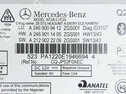 Radio MERCEDES-BENZ GLA-CLASS (X156) GLA 200 CDI / d (156.908) | BP30329314E6