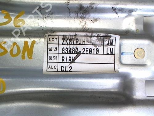 Rear right window mechanism HYUNDAI TUCSON (JM) 2.0 CRDi | BP20429516C25 