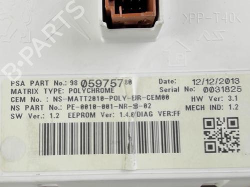Used Instrument cluster Instrument cluster PEUGEOT 208 I (CA_, CC_) 1.4 HDi (68 hp) 20398536 20398536