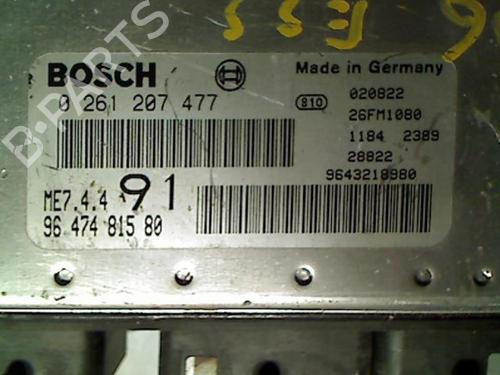 Engine control unit (ECU) PEUGEOT 206 CC (2D) 1.6 16V (2DNFUF, 2DNFUR) | BP20458249M57