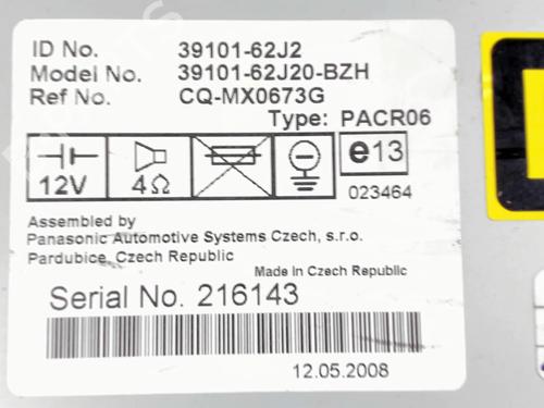Bilradio SUZUKI SWIFT III (MZ, EZ) 1.3 DDiS (RS413D) | BP20402220E6 