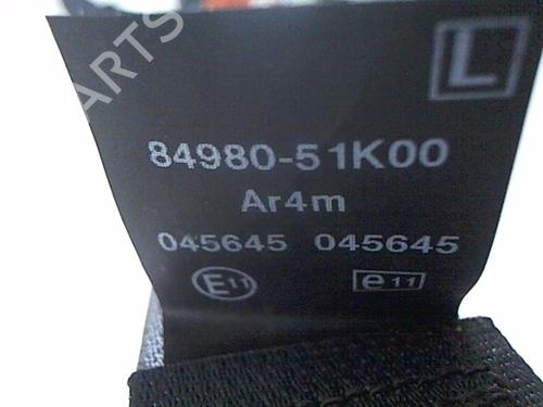 Used Rear left seatbelt Rear left seatbelt OPEL AGILA B (H08) 1.3 CDTI (F68) (75 hp) 21234863 21234863