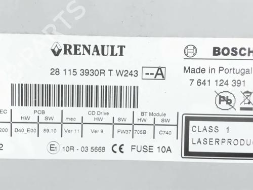Radio RENAULT ESPACE IV (JK0/1_) 2.0 dCi (JK01, JK02, JK1J, JK1K, JK1H) | BP29374935E6 