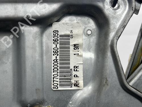 Front right window mechanism NISSAN QASHQAI I (J10, NJ10) 1.5 dCi | BP30115604C23