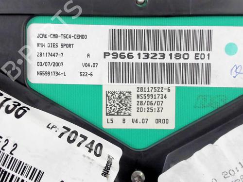 Instrument cluster PEUGEOT 307 (3A/C) 2.0 HDi 135 | BP20402121C47 