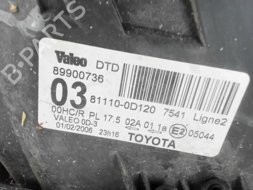 Right headlight TOYOTA YARIS (_P9_) 1.3 VVT-i (SCP90_, SCP90R) | BP32250266C29 