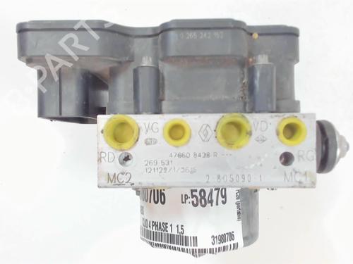 Used ABS pump RENAULT CLIO IV (BH_) 1.5 dCi 90 (90 hp) 20449338