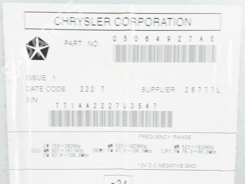 Radio DODGE AVENGER 2.0 CRD | BP28683517E6