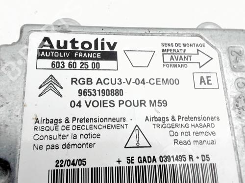 Kollisjonspute styreenhet PEUGEOT PARTNER MPV (5_, G_) 2.0 HDI | BP29625236M53 