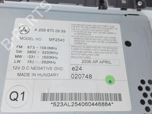 Radio MERCEDES-BENZ CLK Convertible (A209) CLK 320 CDI (209.420) | BP20394498E6 