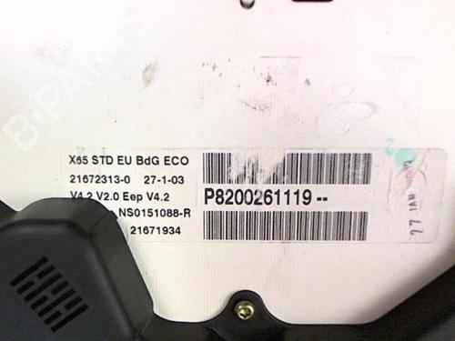 Used Instrument cluster Instrument cluster RENAULT CLIO II (BB_, CB_) 1.5 dCi (B/CB07) (65 hp) 20436373 20436373
