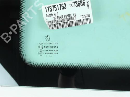 Rear left quarter glass PEUGEOT 307 Break (3E) 1.6 HDi 110 | BP30161665C93 