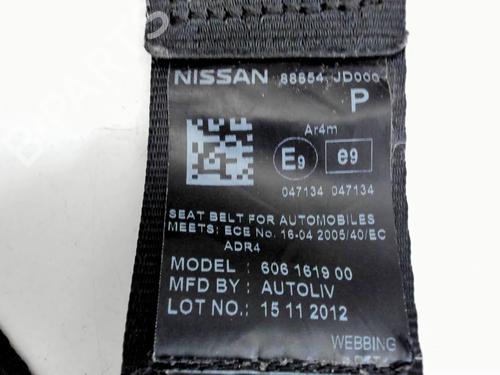 Rear center seatbelt NISSAN QASHQAI I (J10, NJ10) 1.5 dCi | BP32264260I27