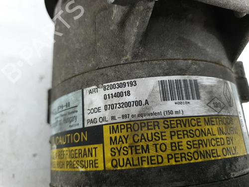 Used AC compressor AC compressor RENAULT MEGANE II (BM0/1_, CM0/1_) 1.9 dCi (BM0G, CM0G) (120 hp) 20380611 20380611
