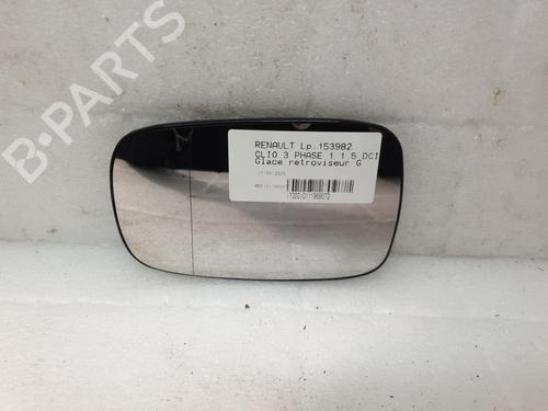 Used Left mirror glass RENAULT CLIO III (BR0/1, CR0/1) 1.5 dCi (BR17, CR17) (86 hp) 29119925
