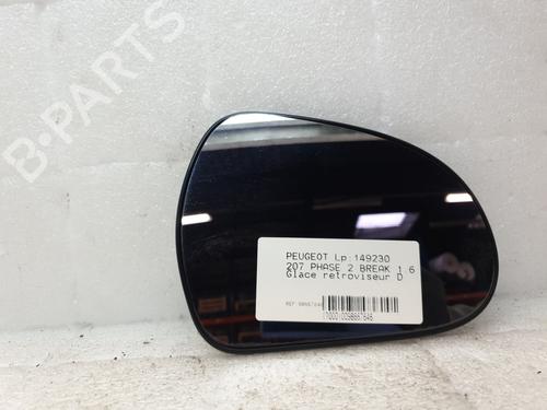 Used Right mirror glass PEUGEOT 207 SW (WK_) 1.6 HDi (92 hp) 22536258