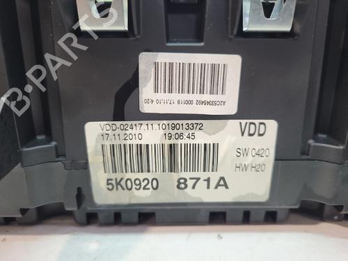 Instrument cluster VW GOLF VI (5K1) 1.6 TDI | BP20381315C47 