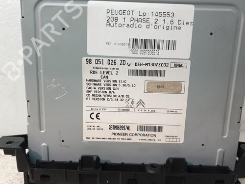 Radio PEUGEOT 208 I (CA_, CC_) 1.6 HDi / BlueHDi 75 | BP22357225E6 