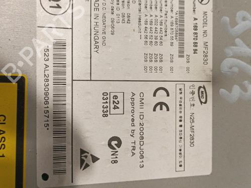 Used Radio MERCEDES-BENZ A-CLASS (W169) A 180 CDI (169.007, 169.307) (109 hp) 22574934