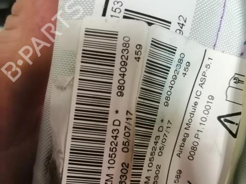 Right curtain airbag PEUGEOT 208 I (CA_, CC_) 1.6 BlueHDi 100 | BP22584196C12 