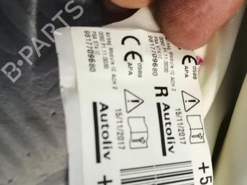 Used Right curtain airbag Right curtain airbag DS DS 7 Crossback (J4_, JR_, JC_) 1.6 PureTech 225 (J45GCR, J45GGR) (224 hp) 22578144 22578144