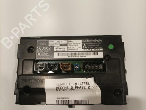 Used Display monitor RENAULT MEGANE III Hatchback (BZ0/1_, B3_) 1.6 dCi (BZ00, BZ12, BZ13) (130 hp) 26297235