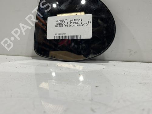 Right mirror glass RENAULT TWINGO II (CN0_) 1.2 16V (CN04, CN0B) | BP29718155C147
