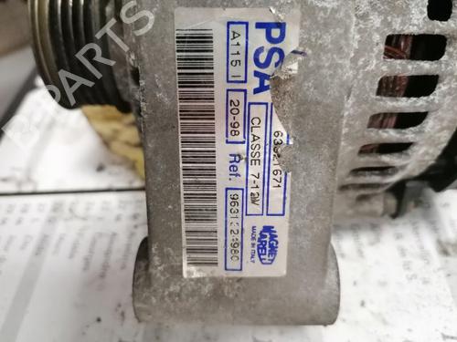 Used Alternator PEUGEOT 306 Hatchback (7A, 7C, N3, N5) 1.6 (89 hp) 20637812