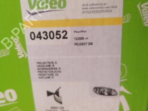 Right headlight PEUGEOT 206 Hatchback (2A/C) 1.4 i | BP20636327C29 