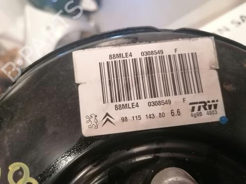 Used Servo brake Servo brake PEUGEOT 208 I (CA_, CC_) 1.2 VTI 82 (82 hp) 34587190 34587190