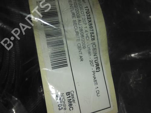 Used Rear center seatbelt Rear center seatbelt PEUGEOT 207 (WA_, WC_) 1.4 HDi (68 hp) 34602074 34602074