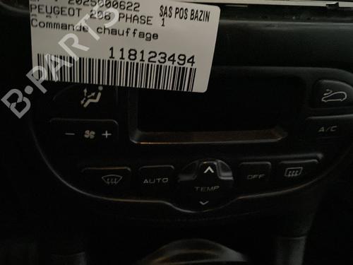 Commande Chauffage PEUGEOT 206 Hatchback (2A/C) 2.0 HDI 90 | BP30939260I5