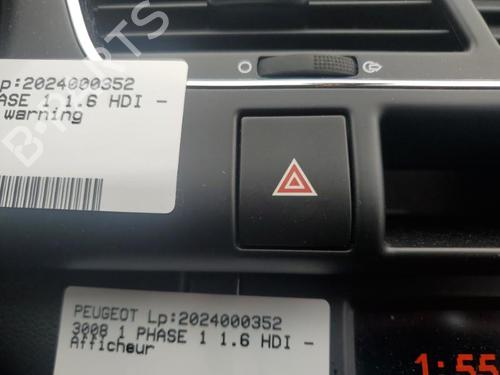 Used Warning switch PEUGEOT 3008 I MPV (0U_) 1.6 HDi (114 hp) 21797743